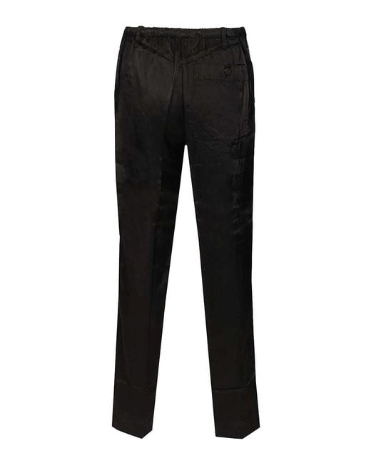 Dries Van Noten Black Penny Long Trousers for men