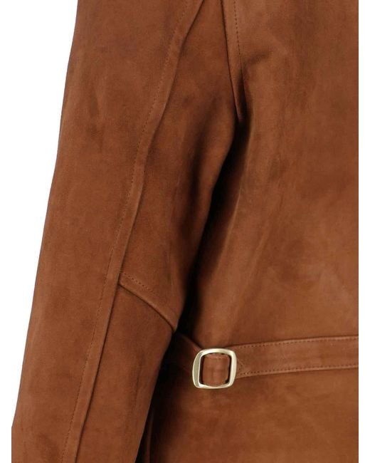 TONYWACK Brown Suede Jacket for men