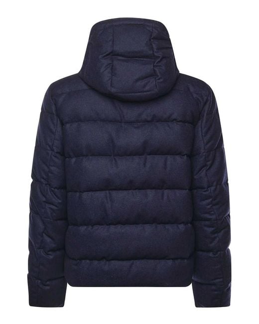 Fay Blue Double-Front Down Jacket for men