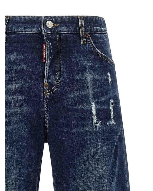 DSquared² Blue Loose Twist Jeans Jeans