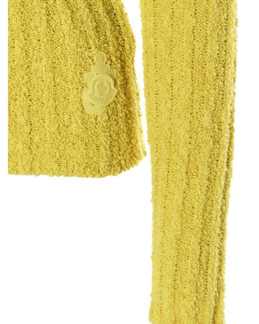 Moncler Yellow Ribbed Cotton Turtleneck