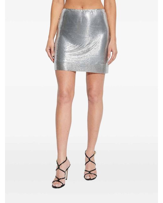 Versace Gray Sequin Skirt