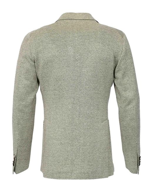 Tagliatore Green Double-Breasted Montecarlo Jersey Jacket for men
