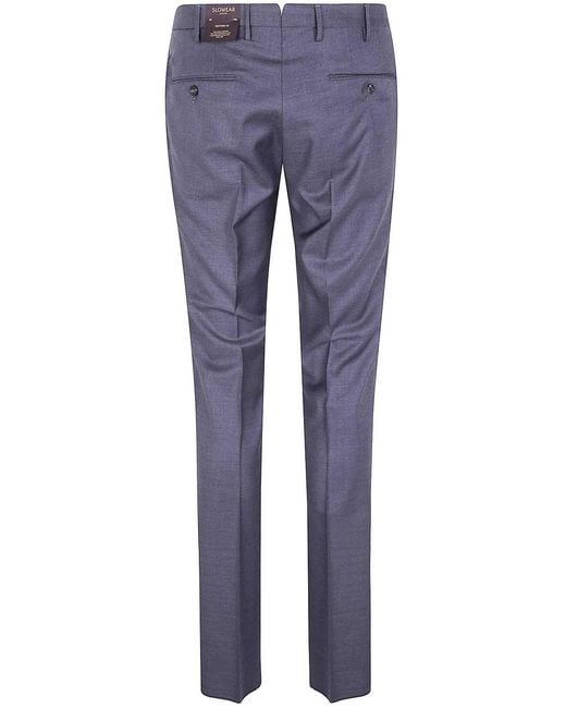 Incotex Blue Chino Slim Fit Trousers for men