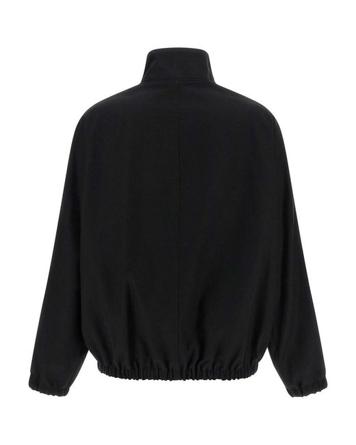 Courreges Black 'Buckle Zipped Bomber' Jacket