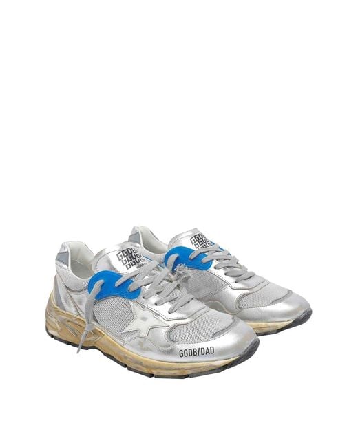 Golden Goose Deluxe Brand Blue Running Dad-Star Sneakers for men