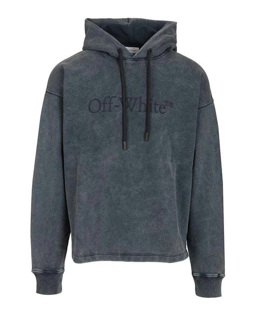 Off-White c/o Virgil Abloh Blue Hooded Sweatshirt for men