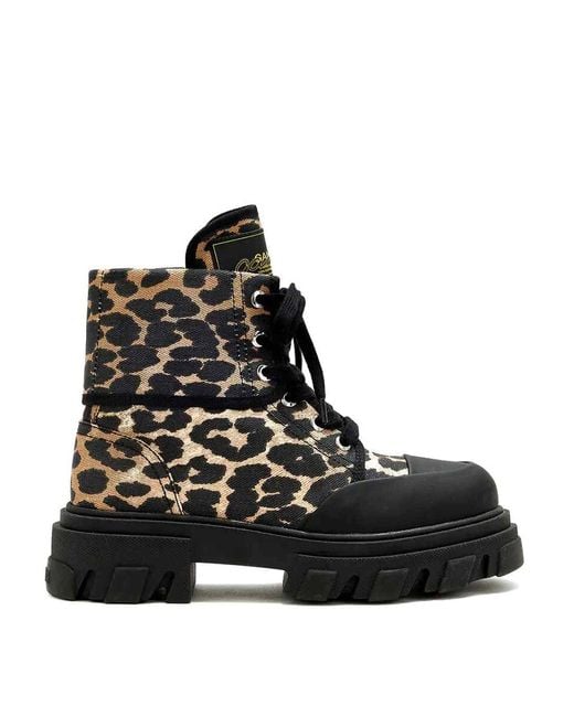 Ganni Black Cleated Denim Trail
