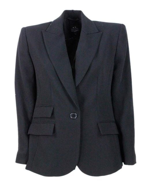 ARMANI EXCHANGE Black Tech Fabric Jacket
