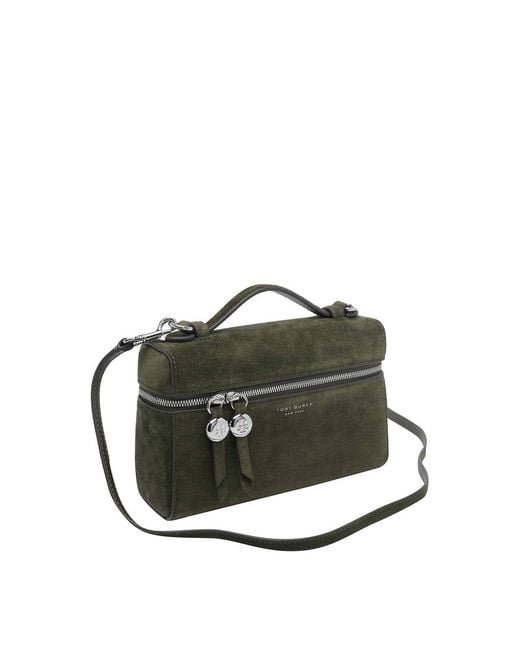 Tory Burch Green Romy Suede Handbag