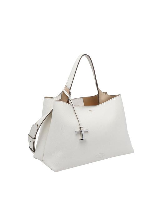 Tod's White Medium Leather Handbag