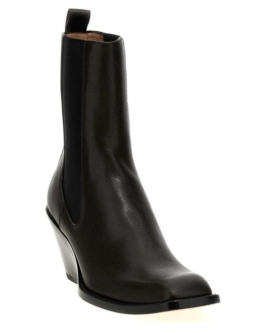 Khaite Black 'Austin' Ankle Boots