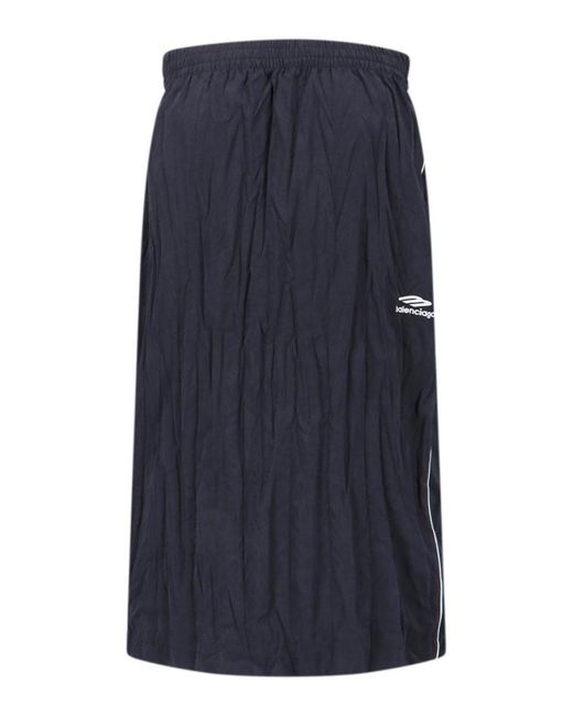 Balenciaga Blue Logo Midi Dress