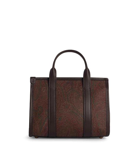 Etro Brown Small Cotton Blend Bag