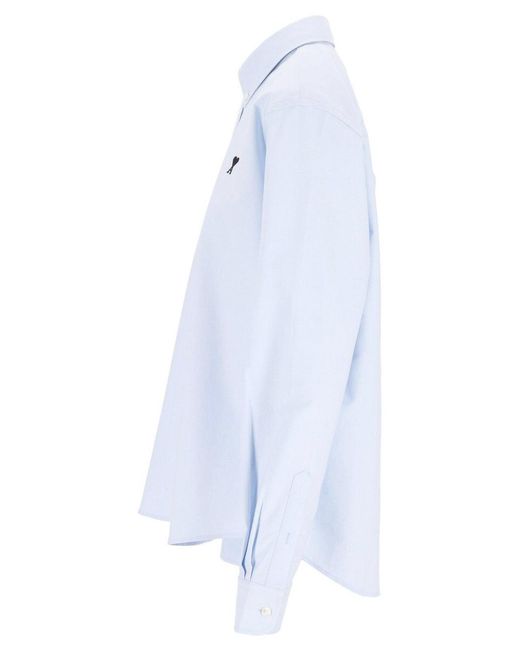AMI Blue De Cur Cotton Shirt