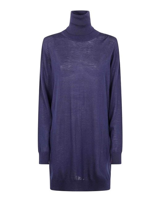 Liviana Conti Blue Isalong Sleeved Sweater