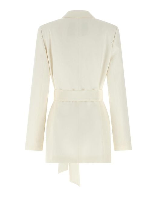 Kiton White Silk Blazer