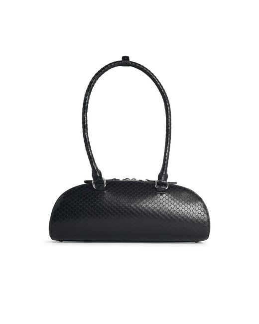 DIESEL Black 1Dr Dome-Bowling Leather Bag