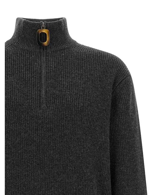 J.W. Anderson Gray Half-Zip Sweater for men