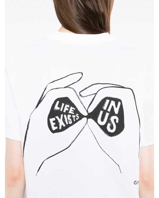 Sacai White Geoff Embroidery Tshirt