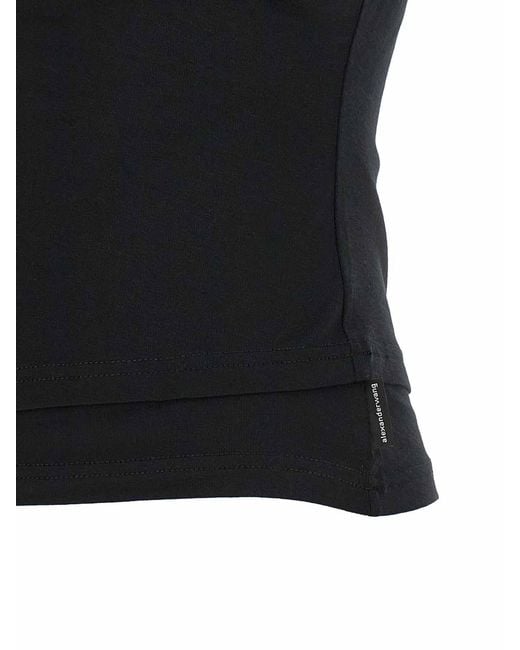 Alexander Wang Black 'twisted Bust Layered Tank' Top