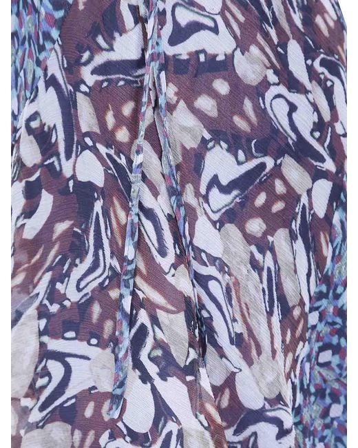 Dries Van Noten Blue Sibanna Print Skirt