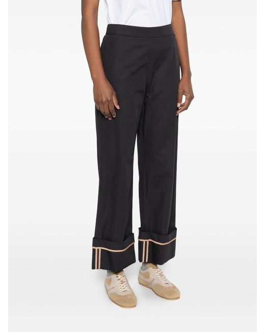 Herno Black Elasticated Waistband Trousers