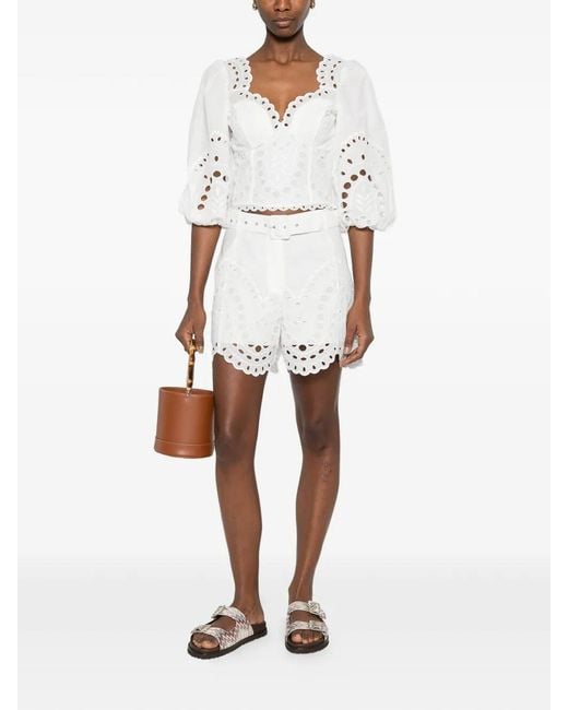 Charo Ruiz White 'Dune' Shorts
