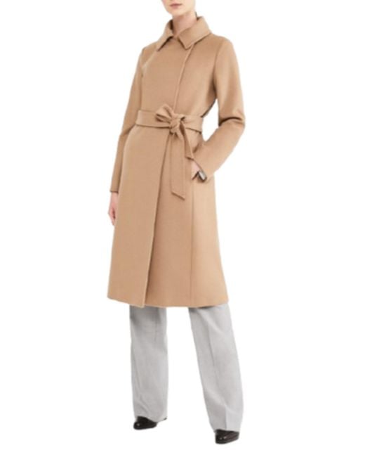 Max Mara Natural S Bcollag Wool Dressing Gown Coat