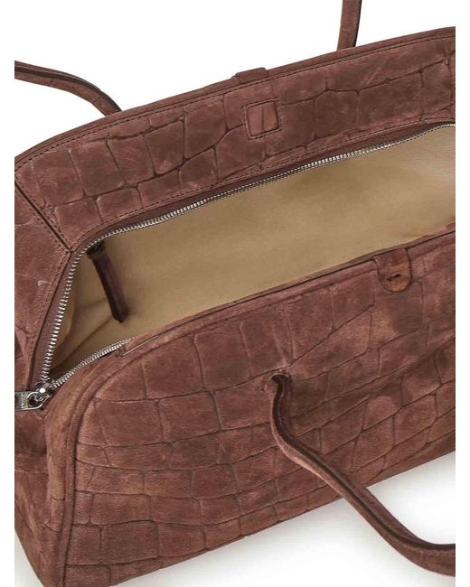 Jacquemus Brown Suede Bowling Bag