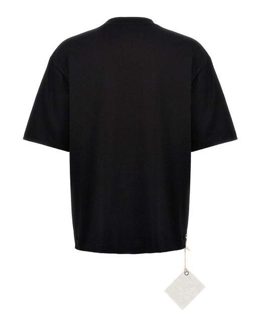 Lanvin Black Printed T-shirt for men