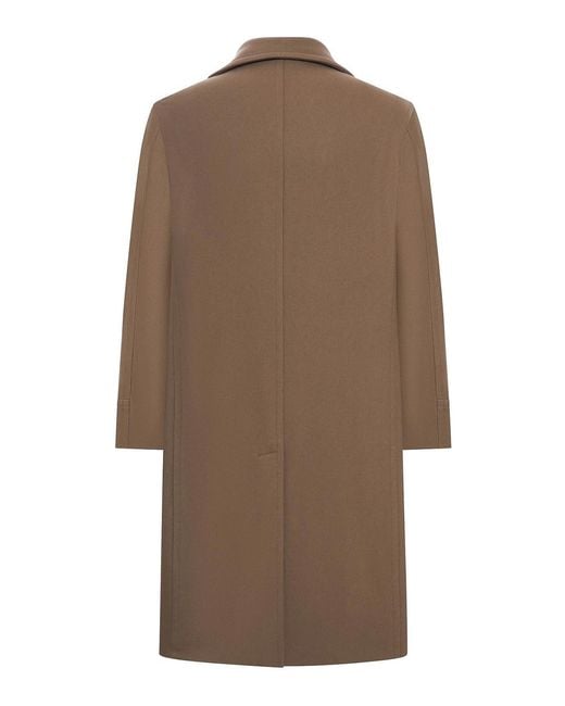 Tagliatore Brown Sherry Wool Coat for men