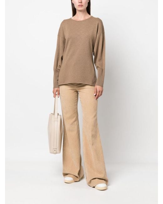 Fabiana Filippi Brown Wool And Silk Blend Sweater
