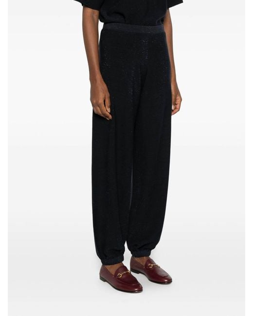 Fabiana Filippi Black Wool And Cotton Trousers