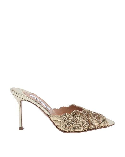 Aquazzura Metallic Ce Soir Pump Mules