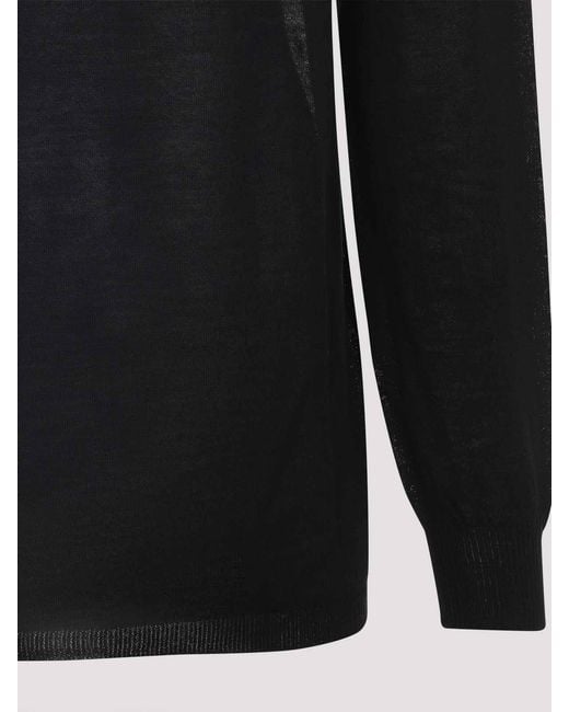Rick Owens Black Oversized Turtle Pullover for men
