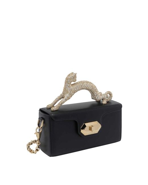 Lanvin Black Nano Pencil Cat Handbag