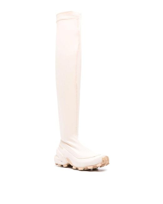 MM6 by Maison Margiela White Mm6 X Salomon Over-The-Knee Boots