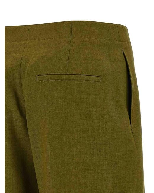 Theory Green Deep Pleat Pants