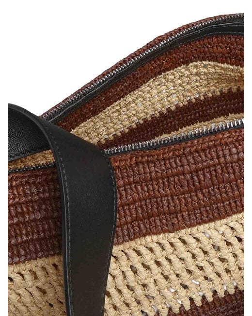 Loewe Metallic Loop Raffia Bucket Bag for men