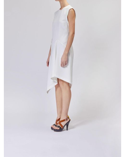 Moschino White Asymmetrical Shutted Dress