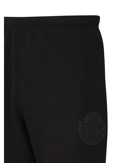 Moncler Black Logo Sport Pants for men