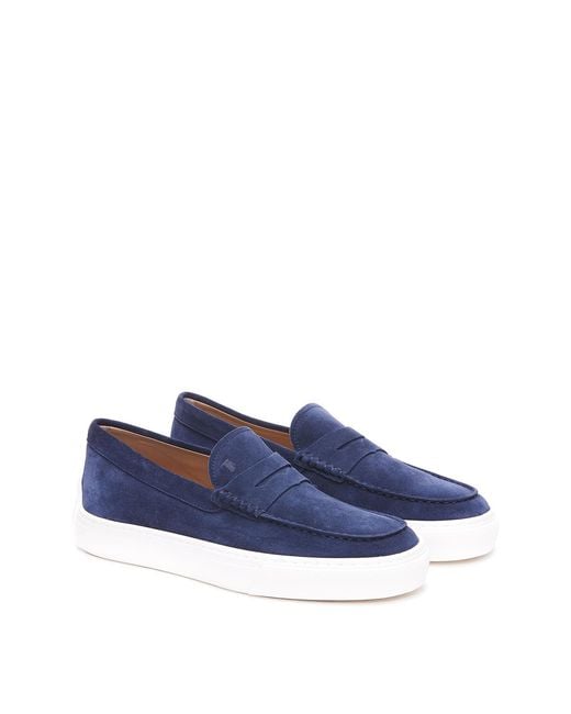 Tod's Blue Slipper Loafers for men