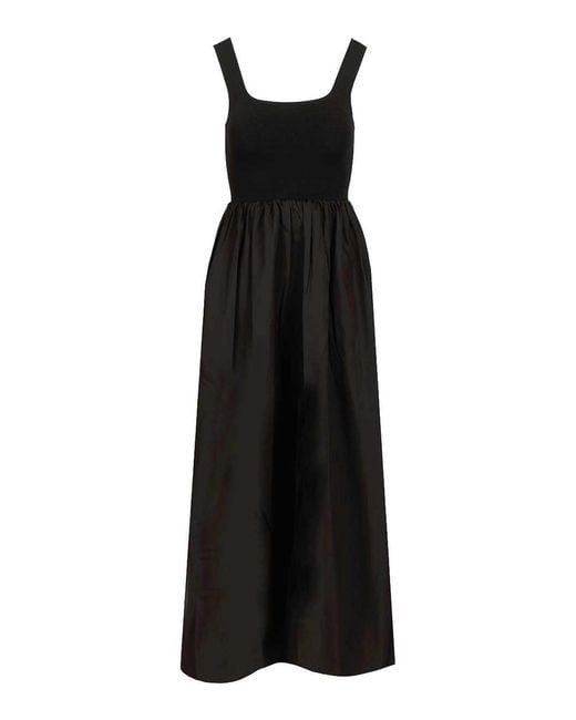 Matteau Black Knit And Cotton Dress