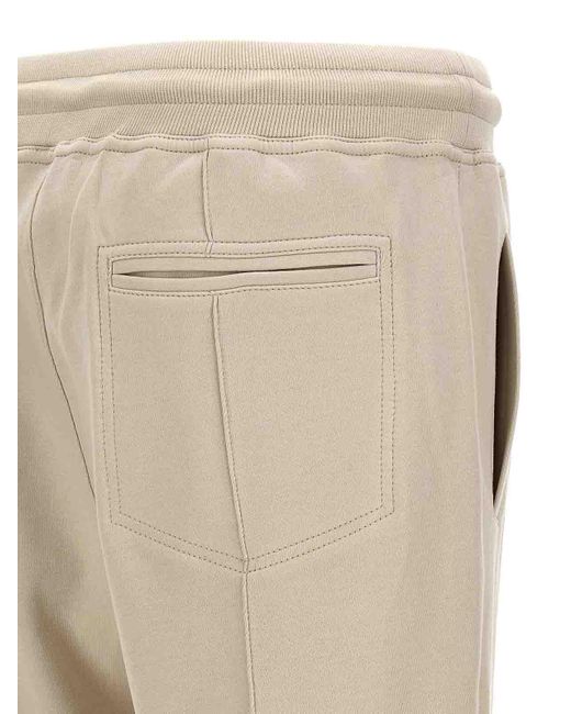 Brunello Cucinelli Natural Central Stitching joggers for men