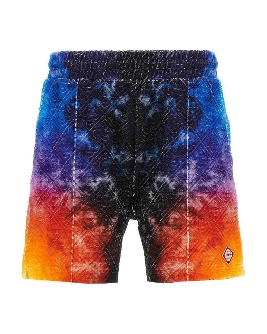 Casablanca Blue The Gradient Towelling Bermuda Shorts for men