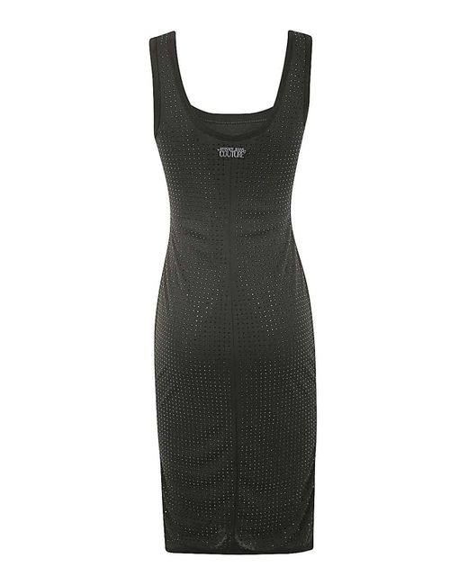 Versace Jeans Couture Black Sleeveless Couture Mini Dress