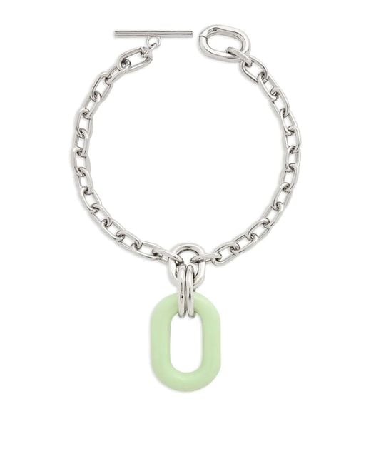 Rabanne Green Oversized Pendant Necklace