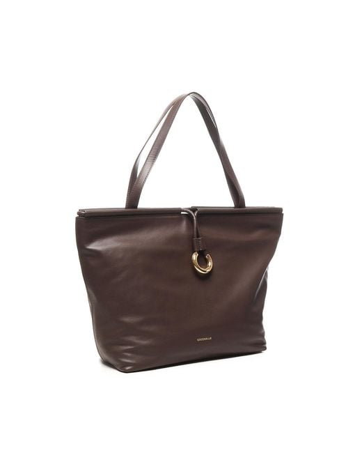 Coccinelle Brown Leather Tote Bag