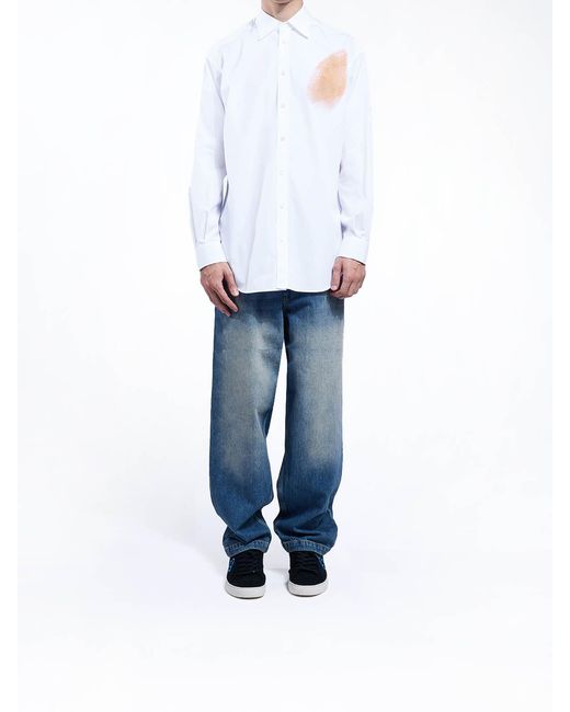 Moschino White Too Much Iron Shirt for men